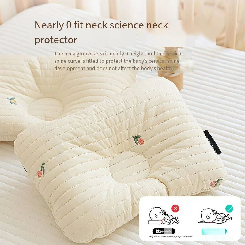 Мягкая детская подушка удобная Бархатная для новорожденных детский подголовник