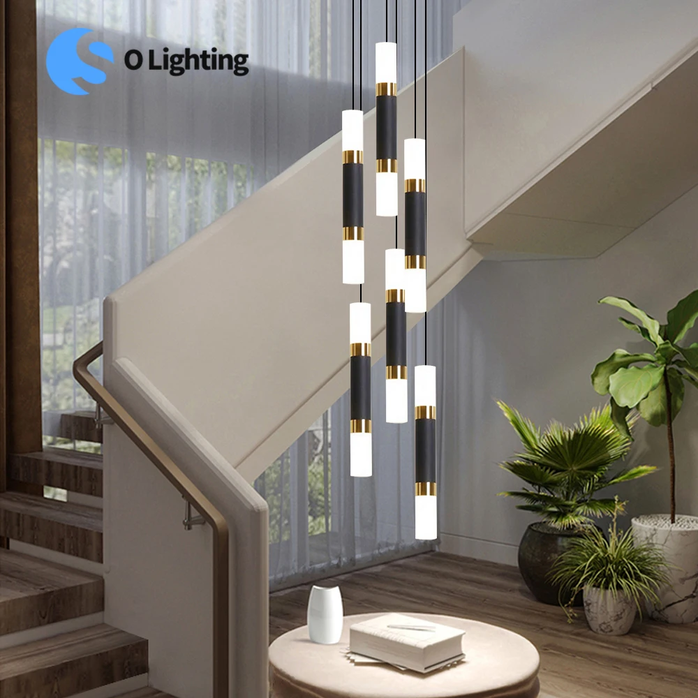 

Dining Room Cylinder Long Tube Pendant Lights New Pendant Lamp Led Modern Minimalist Bubble Crystal Hanging Lights