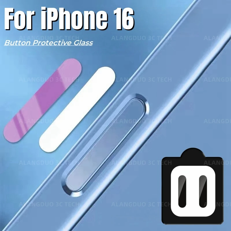 Защитное стекло для кнопки камеры iPhone 16 Pro Max 16pro Plus красочная защита наклейки