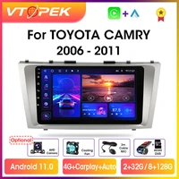vtopek 9 4gwifi android 11 0 car radio multimedia video player for toyota camry 7 xv 40 50 2006 2011 navigation gps head unit