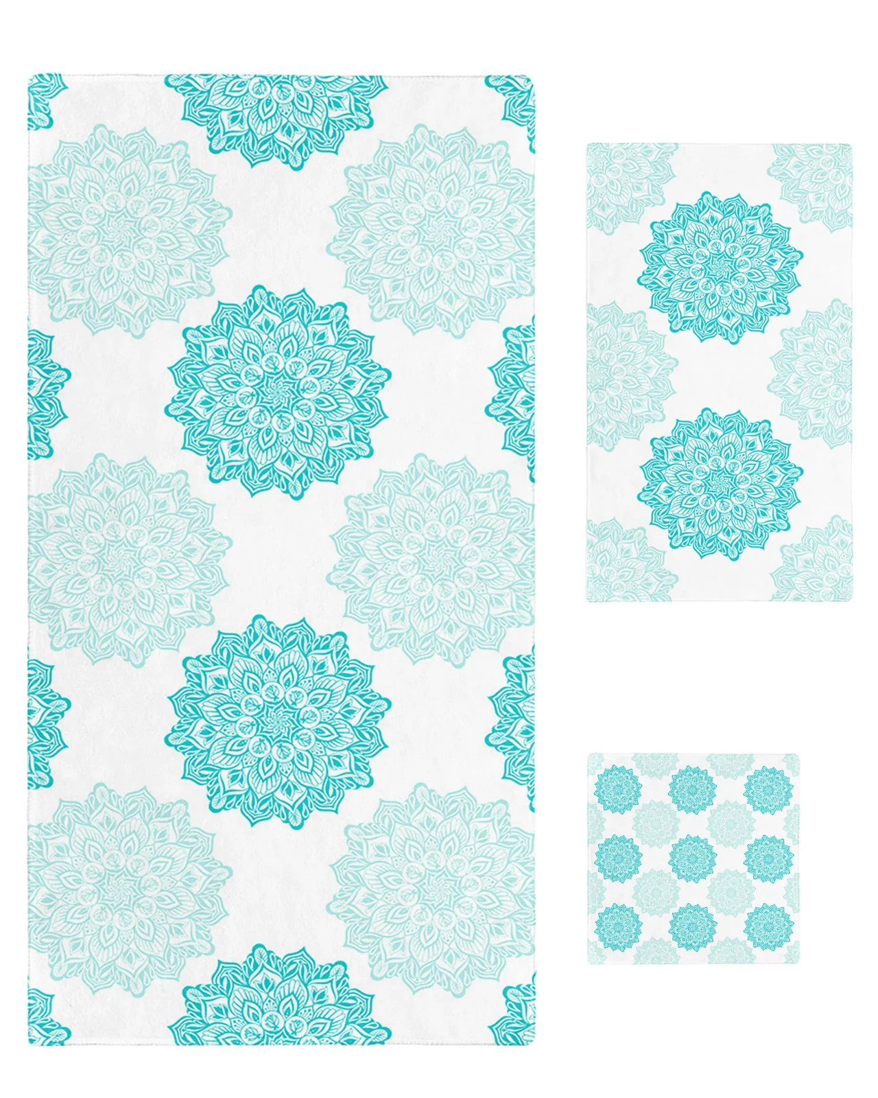 

Набор полотенец с узором Мандала с акватекстурой, банное полотенце, полотенце для лица, полотенце для рук, мягкое банное полотенце для лица, ...