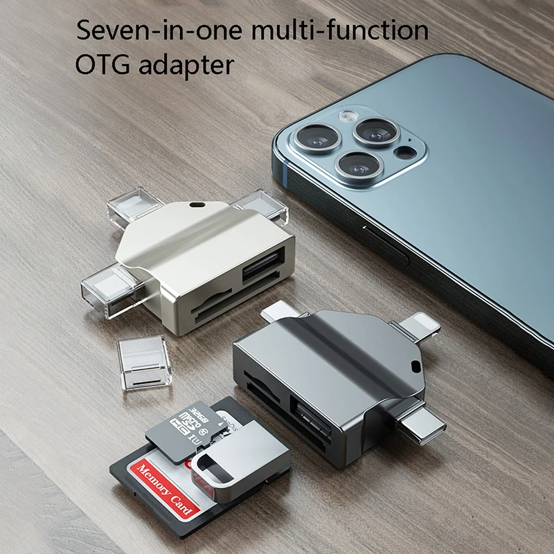 3in3 OTG Adapter Micro Type-C To USB SD TF Card Readers 9in1 3in1 Converter Applicable to USB flash disk mobile phone computer