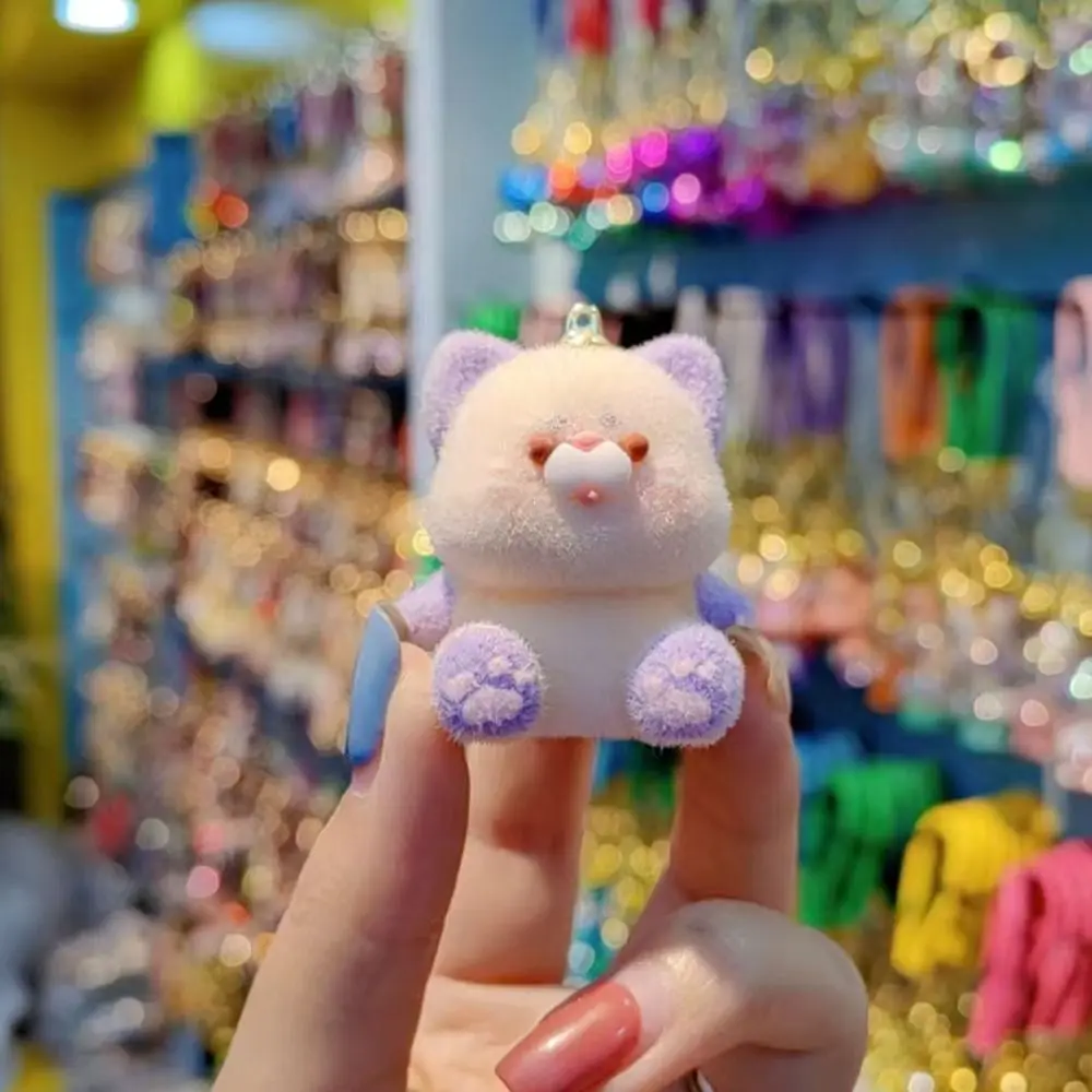 Наручная веревка флокированный сиамский кот брелок для ключей ворсовое покрытие