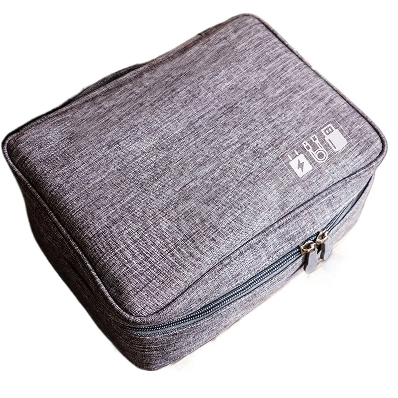 High-Capacity Travel Portable Electronic Accessories USB Zipper Storage Bag Cable Insert Flash Drives Organizer Bags