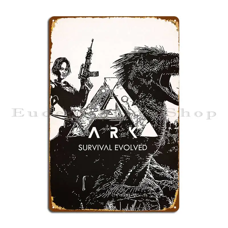 Ark Выживание Эволюция металлический знак создавать классическое украшение кино