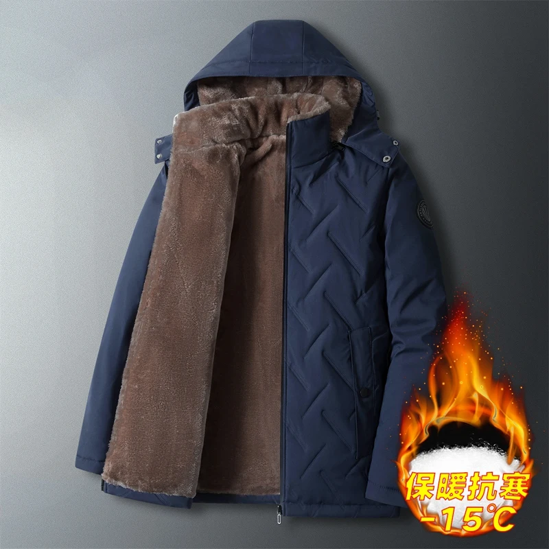 

Parka Men Coats New Winter Jacket Men Thicken Hooded Waterproof Outwear Warm Coat Fathers' Clothing Casual Men's Overcoat