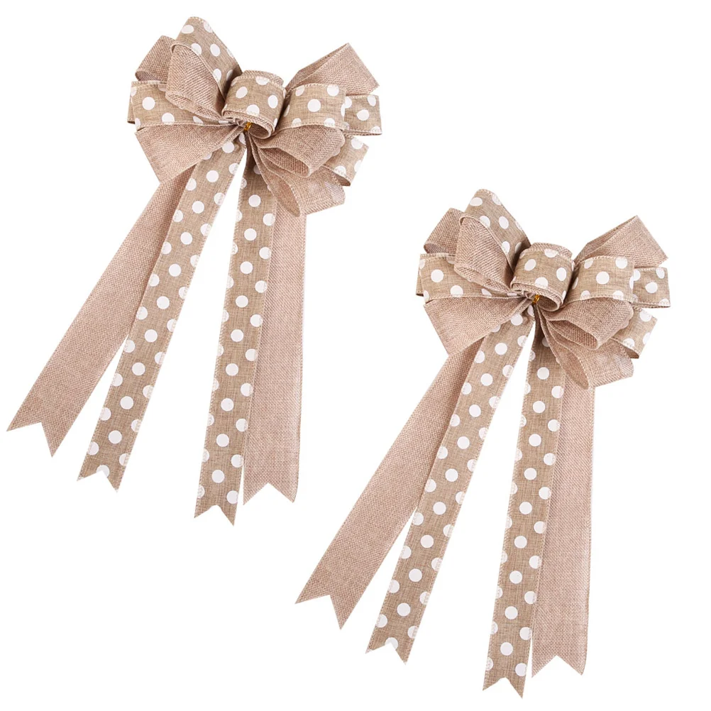 

Christmas Bows Bow Treeribbon Wreath Decorationbowknot Burlap Presents Bowknots Holiday Giftscrafts Wreaths Gift Rustic Craft