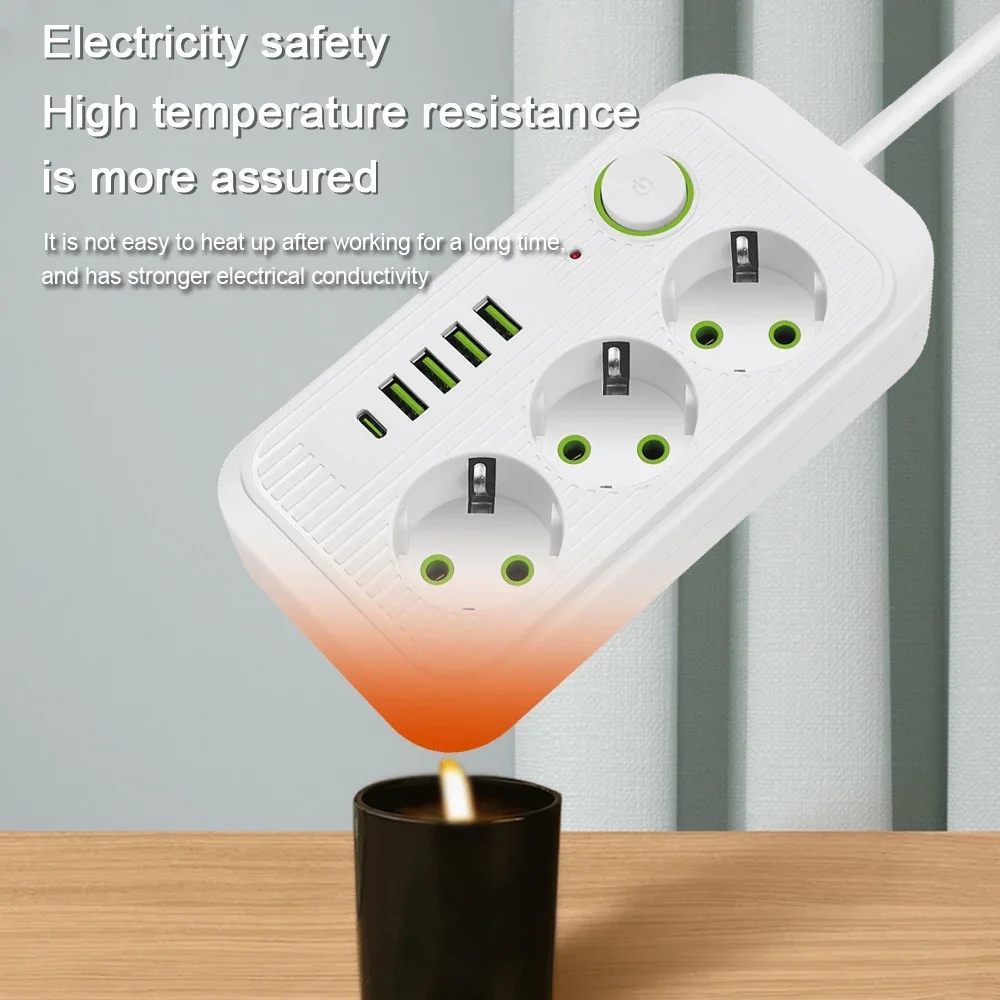 Розетки переменного тока с европейской вилкой 5 м удлинитель несколькими