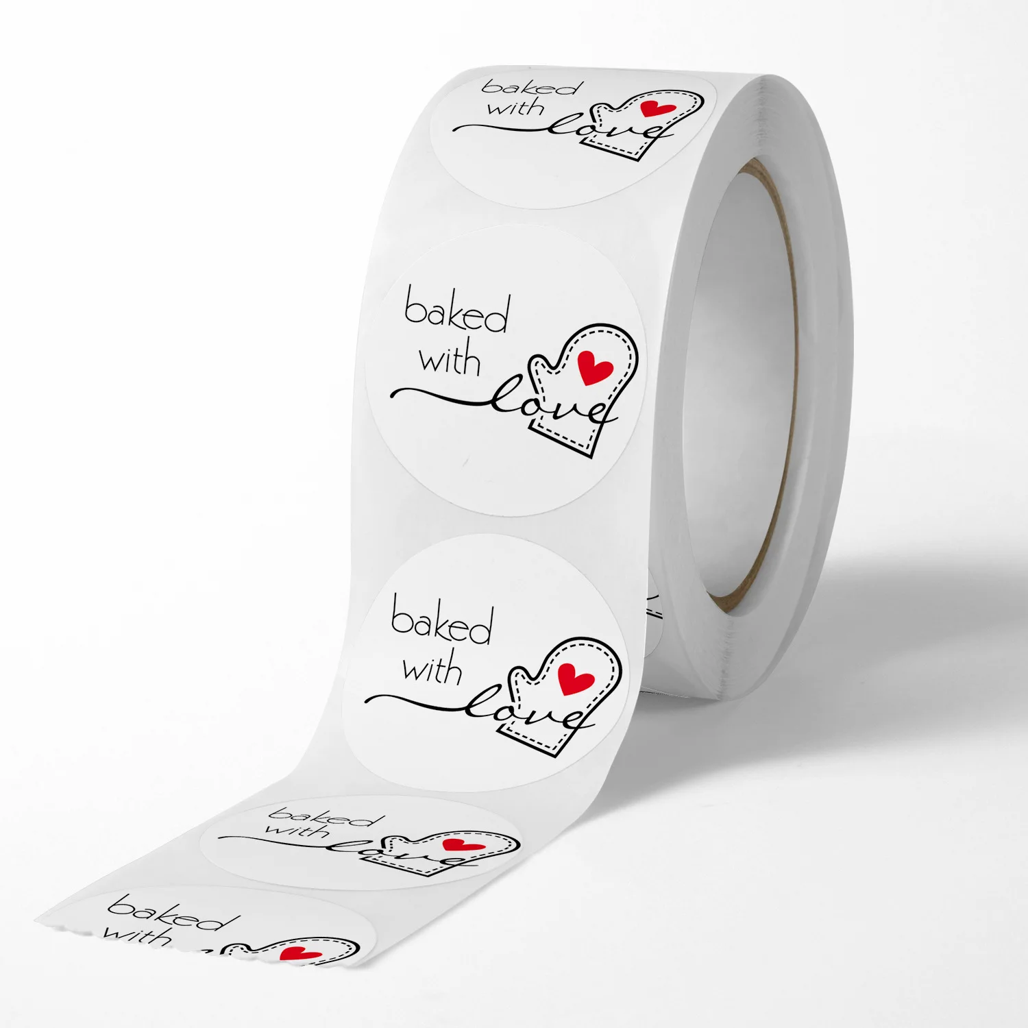 

500pcs 1inch Baked With Love Sticker Gift Sealing Envelope Sticker Decorative Packaging Gift Box Round For Baking Label Sticker