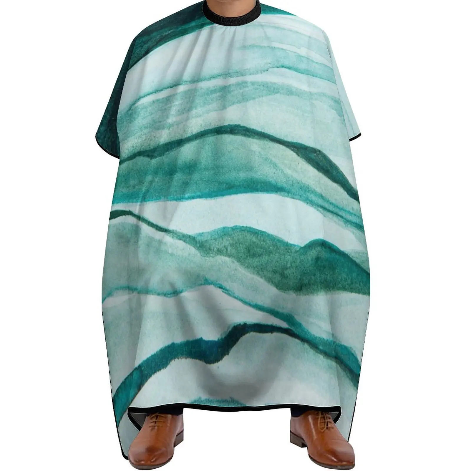 

Парикмахерская накидка для стрижки волос, накидка для салона с защелками, водонепроницаемая Профессиональная Большая фотография