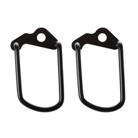 2x cycling bicycle steel iron rear derailleur chain guard protector black