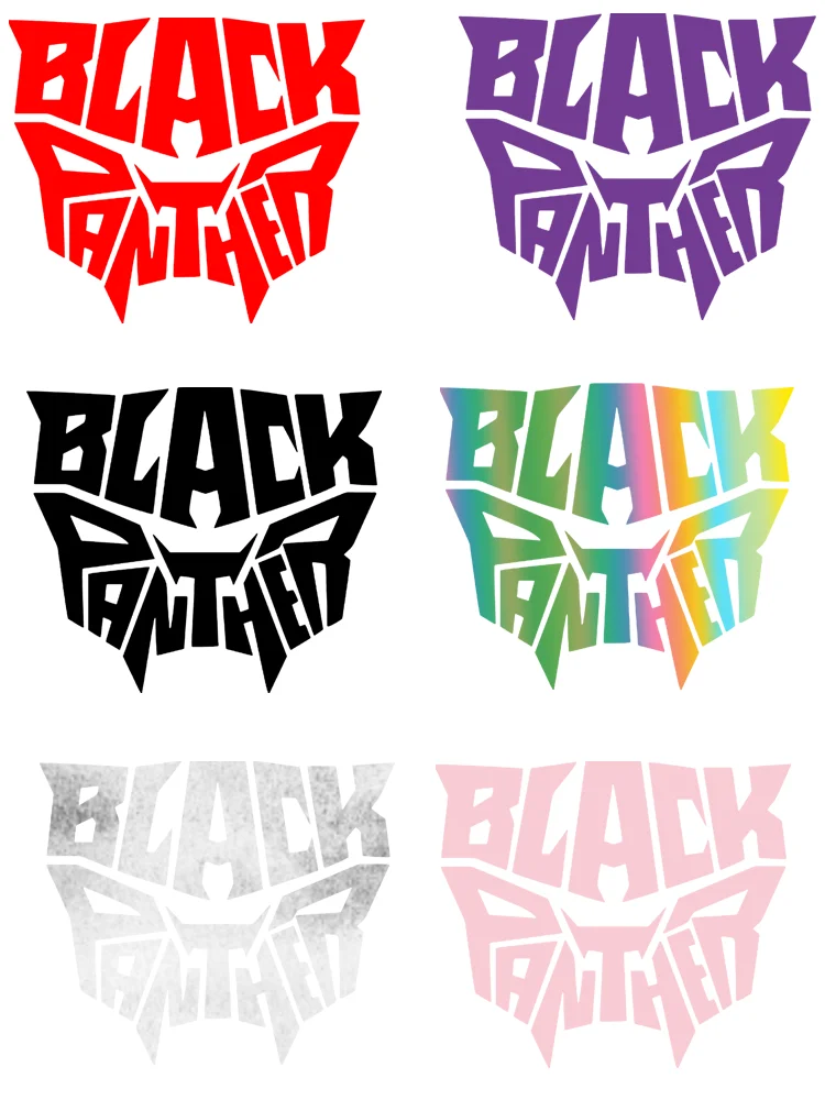 Free shipping Black Panther iron on patches for clothes thermo-stickers for children Sewing Decoration Flex fusible transfer