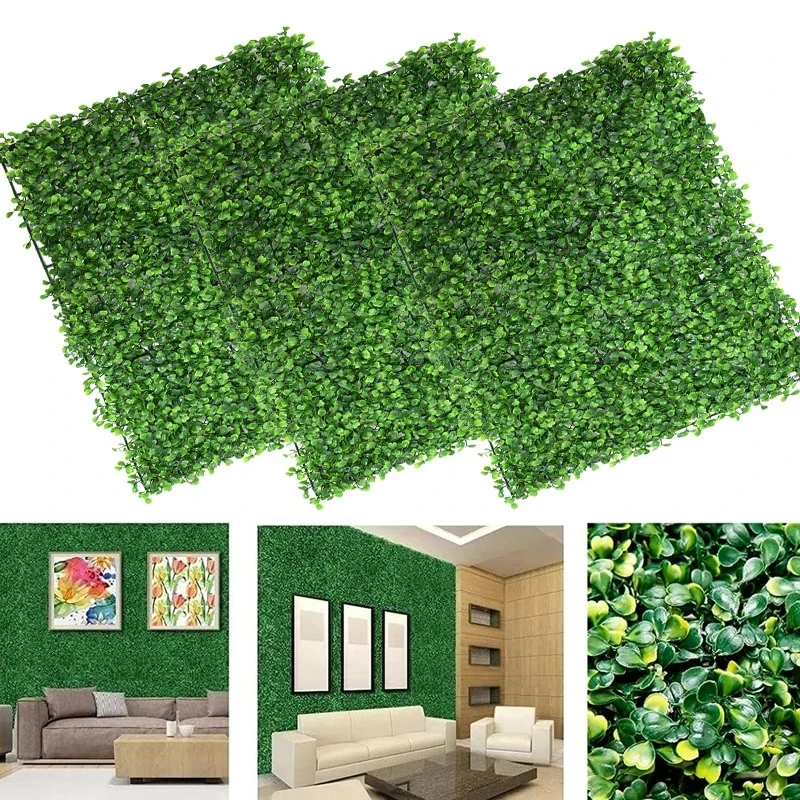 

25/15cm Artificial Green Plant Wall Turf Moss Grass Outdoor Home Store Wedding Background Fence False Lawn Decor Fake Plants