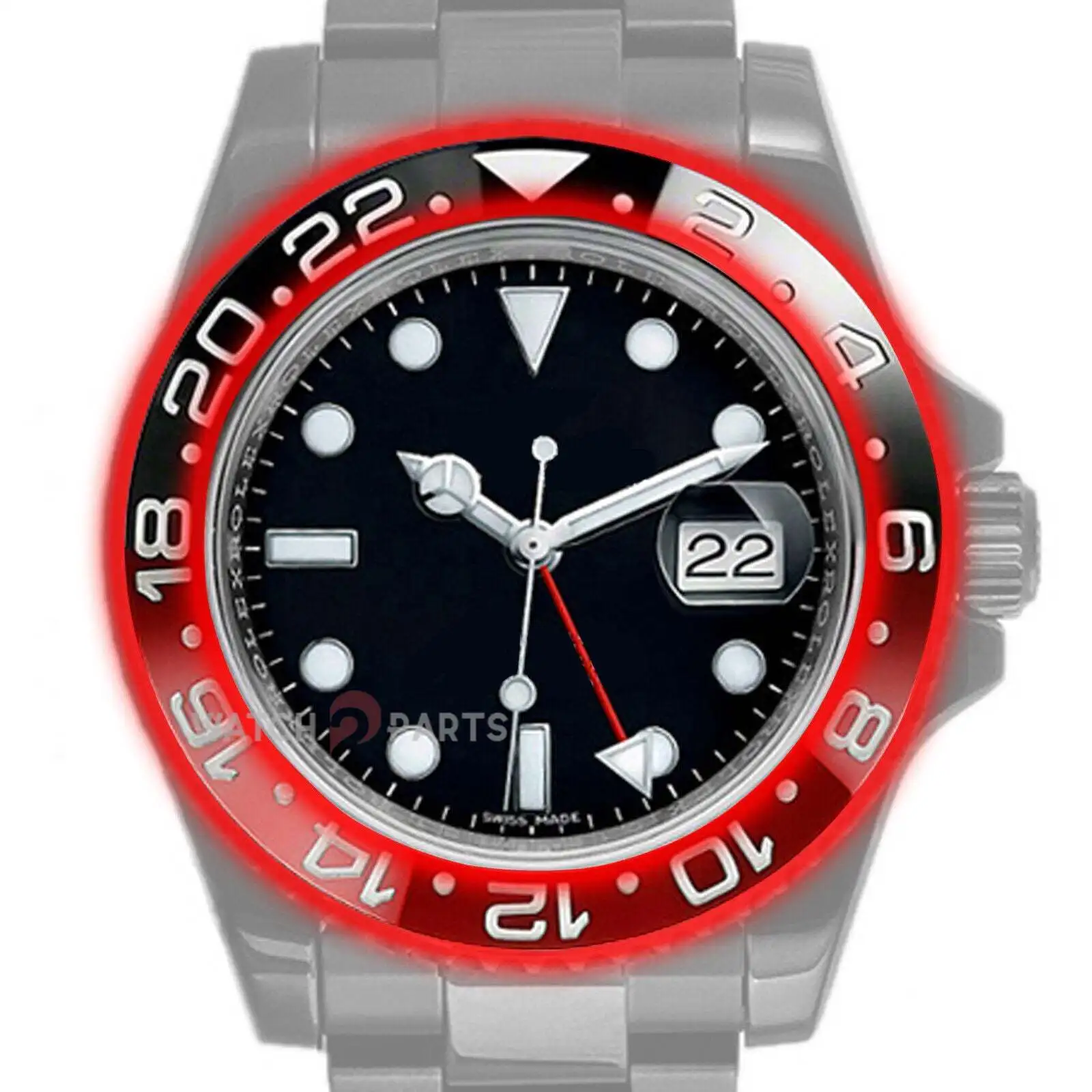 Сине-красный керамический безель для часов Rolex GMT-Master II 40 мм 116710 126710 Смотреть