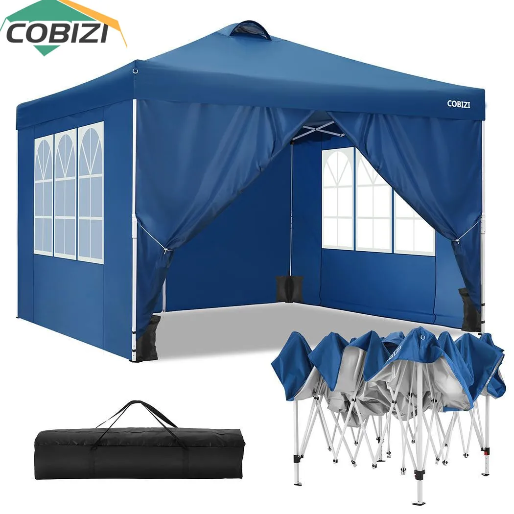 

COBIZI 3 x 3 m Folding Waterproof Coating Roof UV Protection Panels Pop Up Party Tent Garden GazeboTents Outdoor Camping