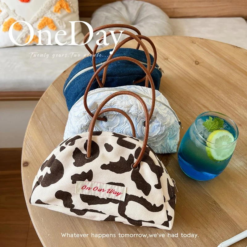 

Симпатичная полуискусственная Ретро японская шнуровка Kawai, ручная сумка для студентов колледжа, сумки для хранения цветов на молнии