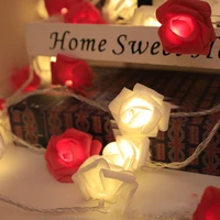 new hawaii wedding rose led string lights aa valentines day party event birthday decoration gardening lightings xmas