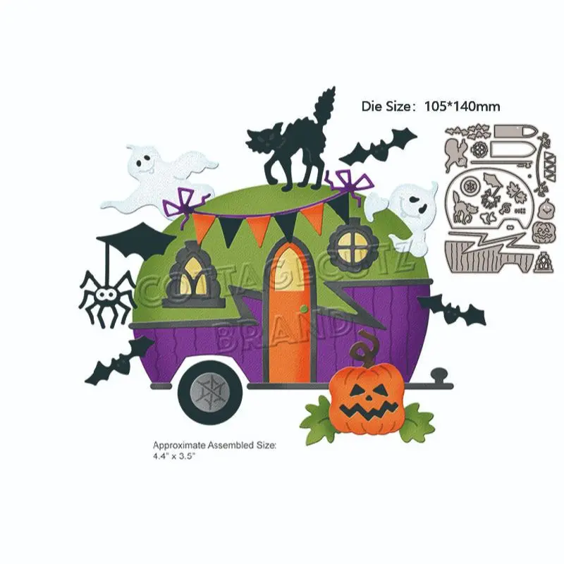 Хэллоуин тыква призрак каретка металлическая резка штамп скрапбукинг