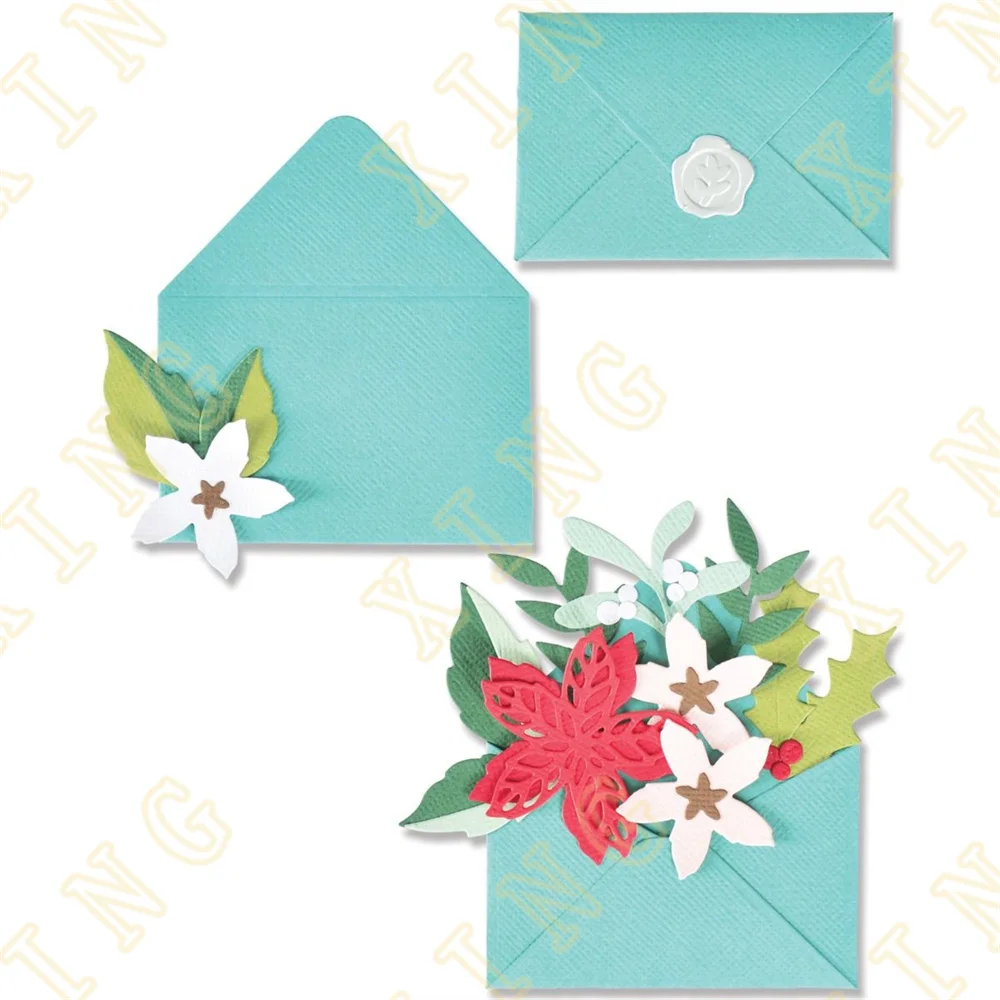 

Festive Envelope Metal Cutting Dies Scrapbook Diary Decoration Stencil Embossing Template Diy Greeting Card Handmade 2022 New
