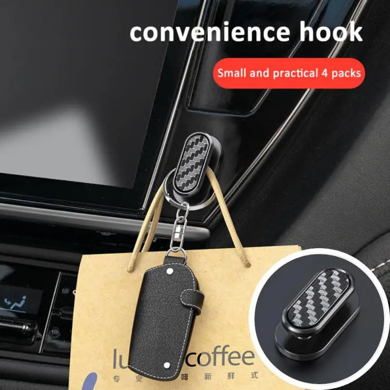 

Скрытые крючки для хранения на спинке сиденья автомобиля, 4 шт., для USB-кабеля, наушников, ключей, многофункциональный самоклеящийся настенны...