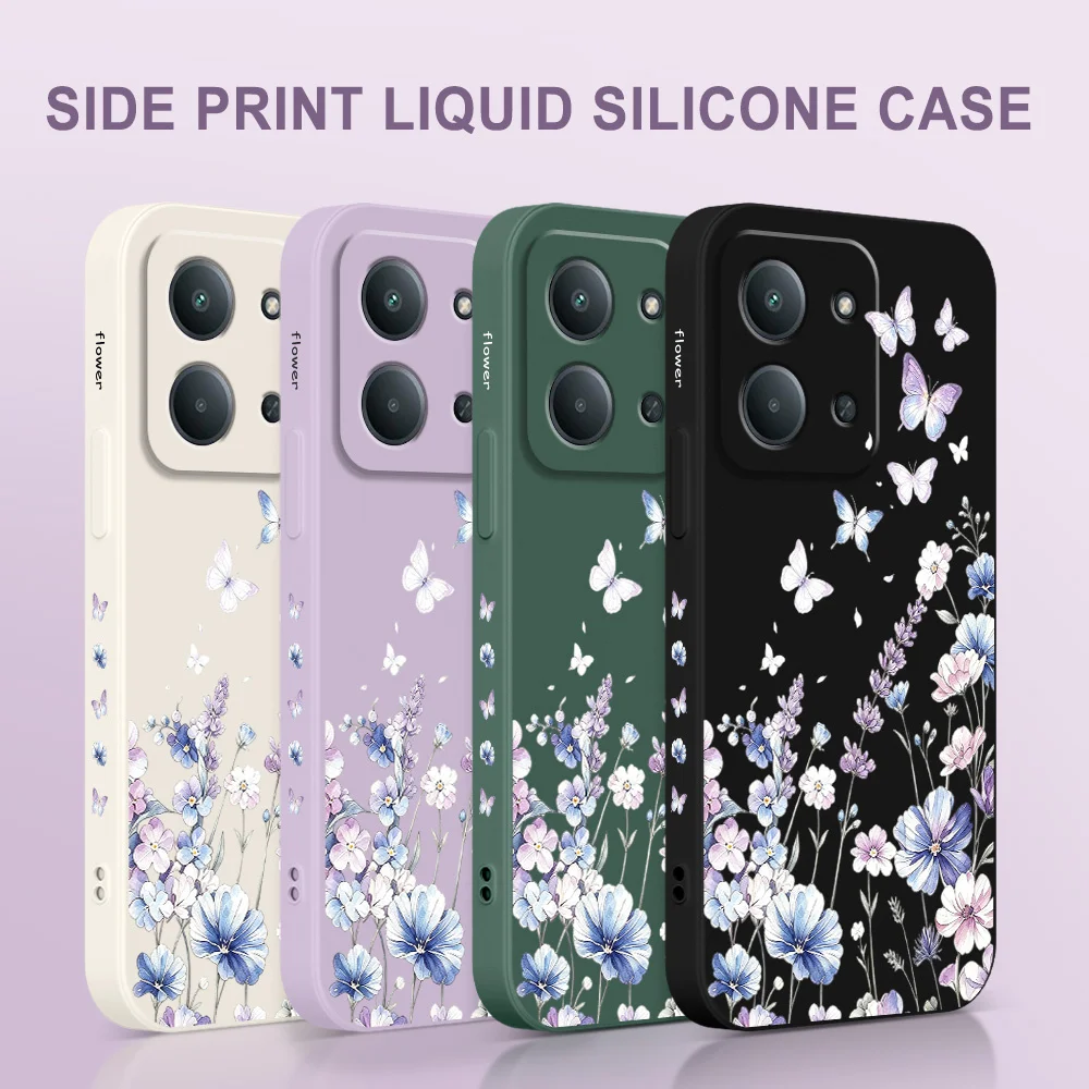 Фото Чехол для телефона Lily Butterfly для Xiaomi Poco X8 M8 F8 X7 M7 F7 X6 M6 F6 X5 M5 F5 Pro Max Ultra 4G 5G, мягкий силиконовый чехол. №3