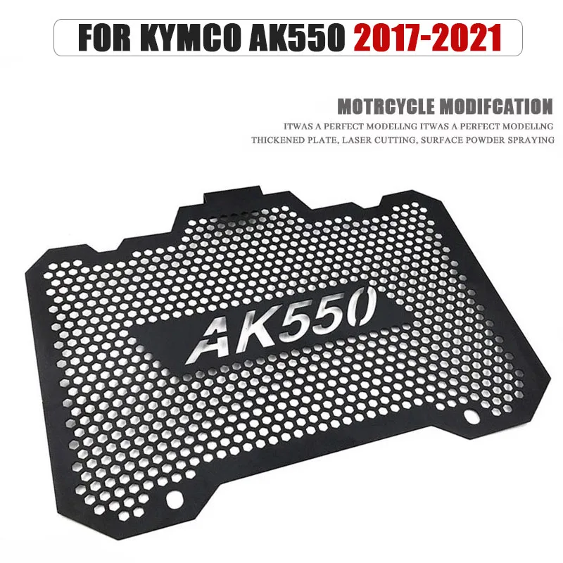 

Black Motorcycle Accessories Radiator Guard Protector Grille Grill Cover For Kymco AK550 Ak 550 2017 2018 2019 2020 2021