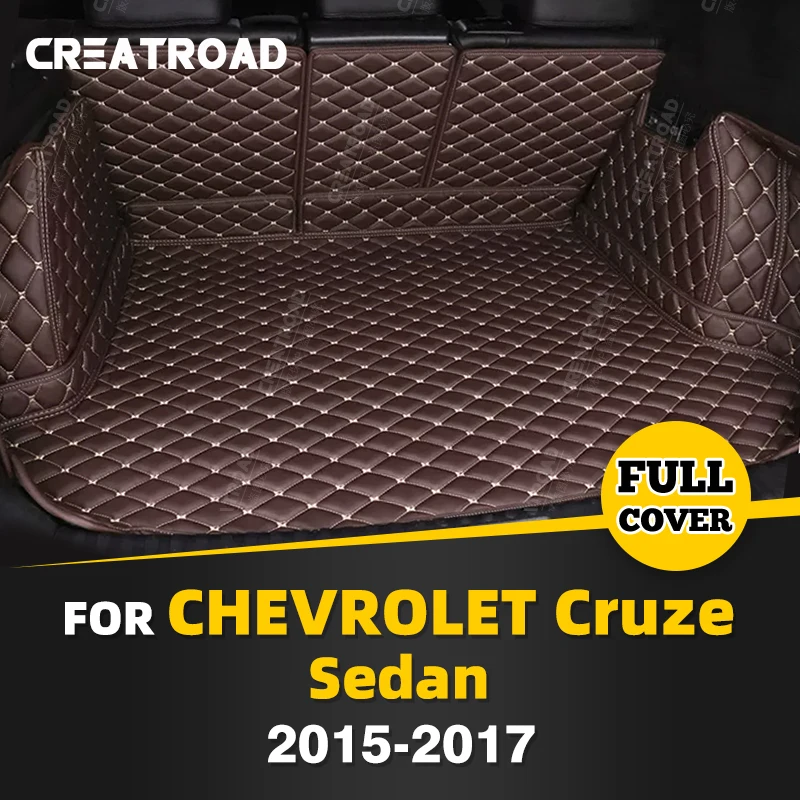 

Auto Full Coverage Trunk Mat For Chevrolet Cruze Sedan 2015-2017 16 Car Boot Cover Pad Cargo Interior Protector Accessories