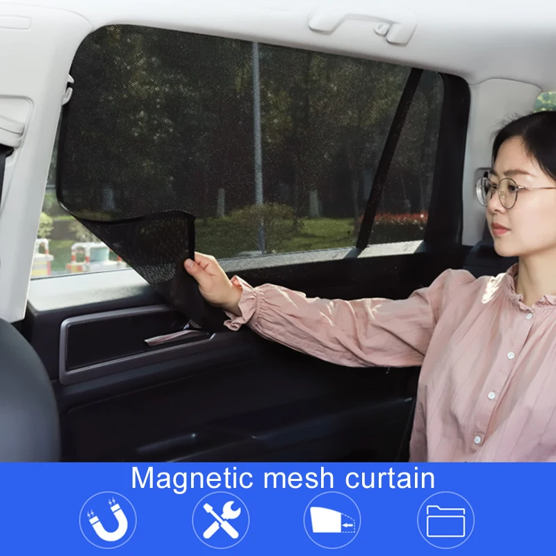 

Magnetic Car Blinds Universal Car Side Window Sun Shade Durable Uv Protection Curtain Sunshade Mesh Sun Visor Car Accessories
