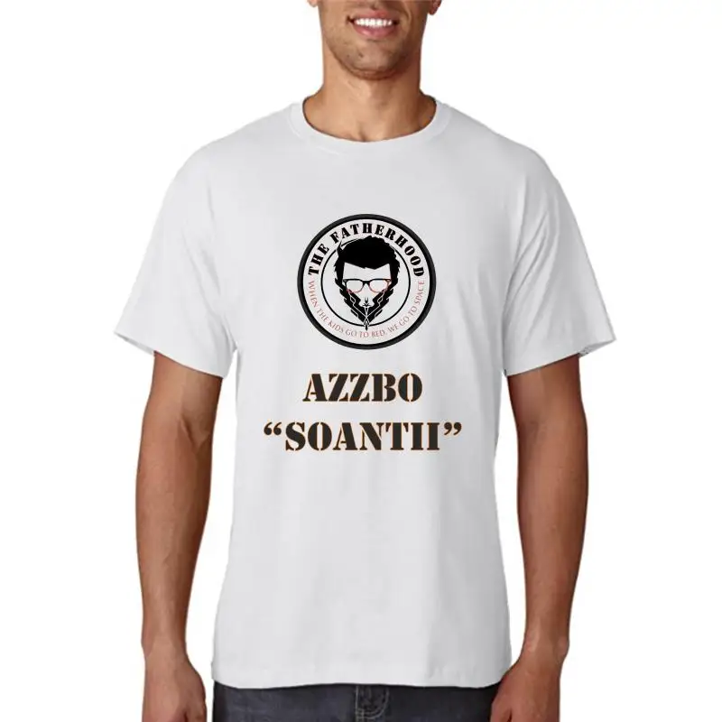 

Title: Fatherhood Logo T-Shirt with personalised name or message men t shirt