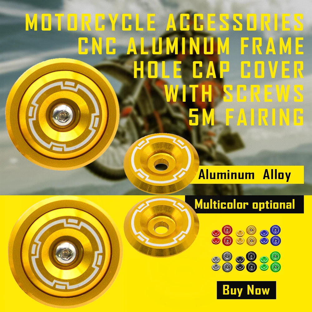 

Motorcycle CNC Aluminum Frame Hole Cap Cover With Screws Moto Fairing Screws Guard Accessories For Kawasaki z900 2017 2018 z 900