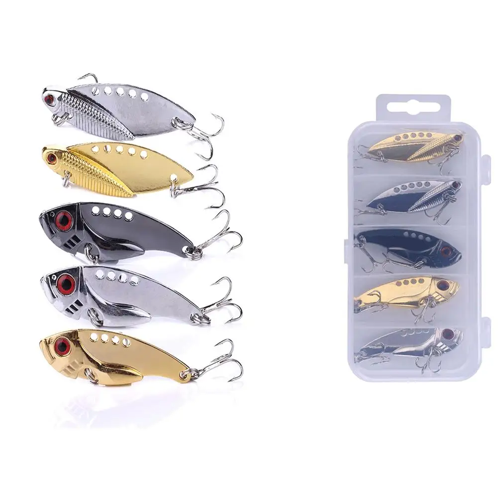 

Spinner Spoon Blade Swimbait Fishing Lures 3d Eyes Vib Artificial Hard Baits For Freshwater Saltwater