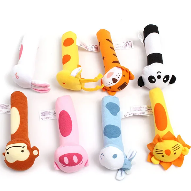 

Soft Stuffed Baby's Grasping Toys Bibi Squeaker Rods Baby Toys Novelty Baby Animal Toy New Arrival High Quality Plush Toy