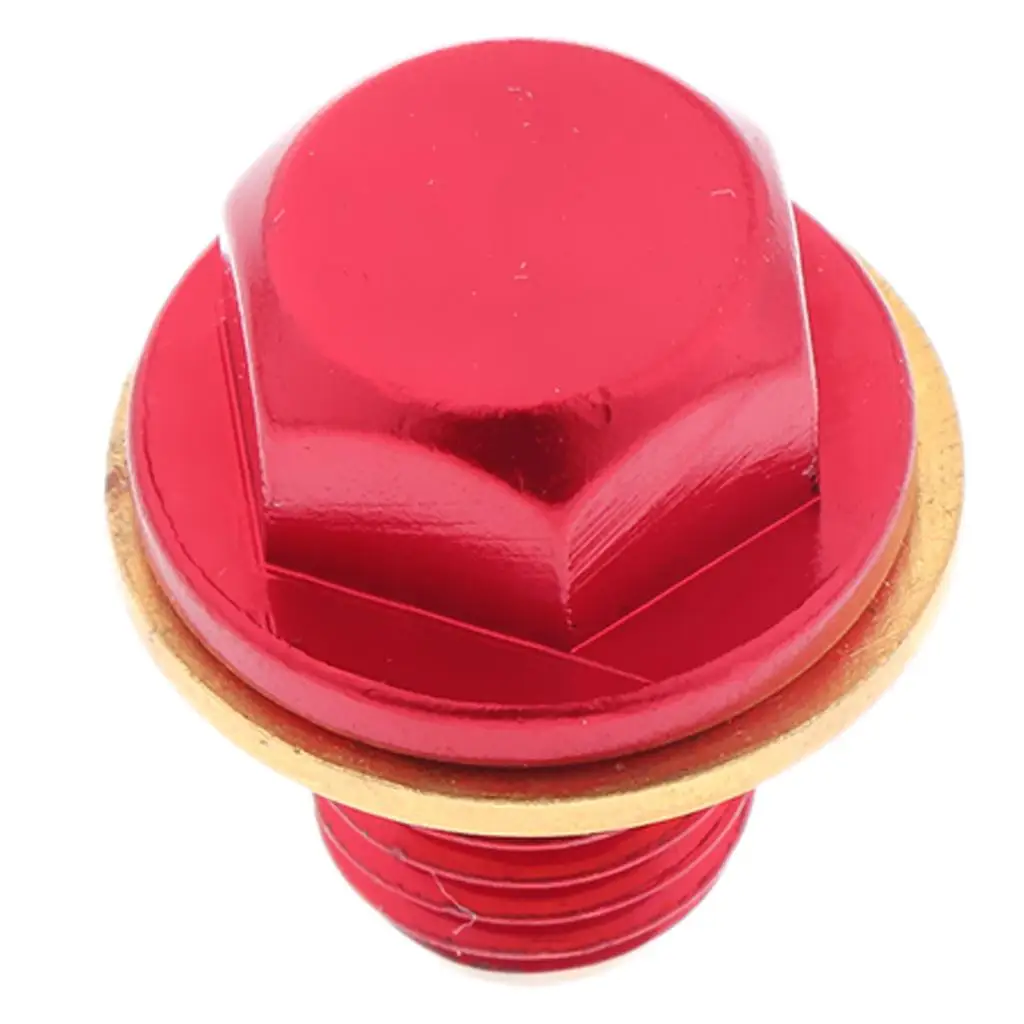 

2X Metal Engine Oil Pan Protection Plug for ATV and Motorcycle Red