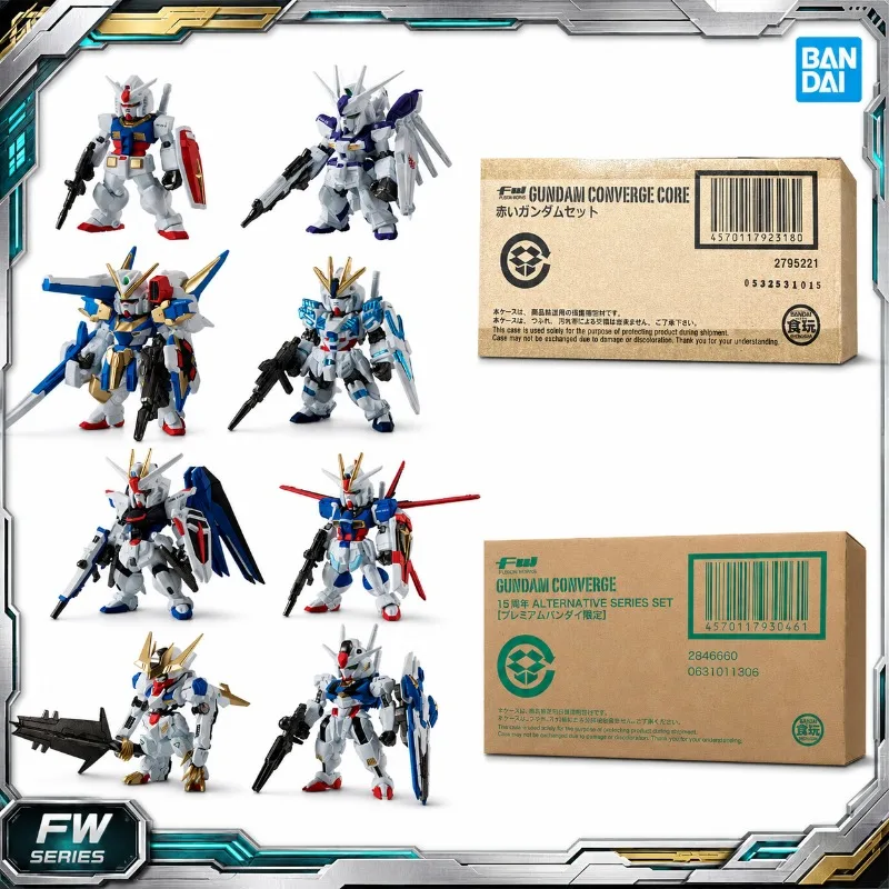 Фото Оригинальная фигурка Bandai FW Converge Core Gundam к 15-летию: мини-меха, тактический щит, аниме-игрушка, подарки для хобби (в наличии) №1
