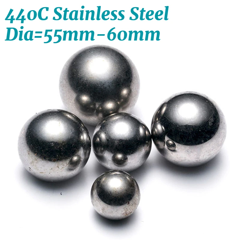 

1pc Grade G5 440C Solid Stainless Steel Bead 9Cr 18Mo Stainless Steel Ball Solid Round Beads Balls Dimeter=55mm-60mm