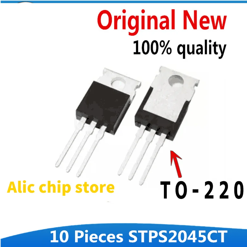 

10 шт., выпрямитель Шоттки STPS2045CT TO-220 STPS2045C TO220 45 в 20A STPS2045