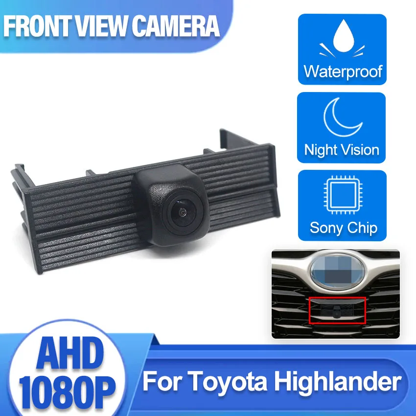 

Автомобильная камера-Решетка Переднего Вида HD Водонепроницаемая Высококачественная CCD широкоугольная камера ночного видения для безопасности при вождении для Toyota Highlander 2022