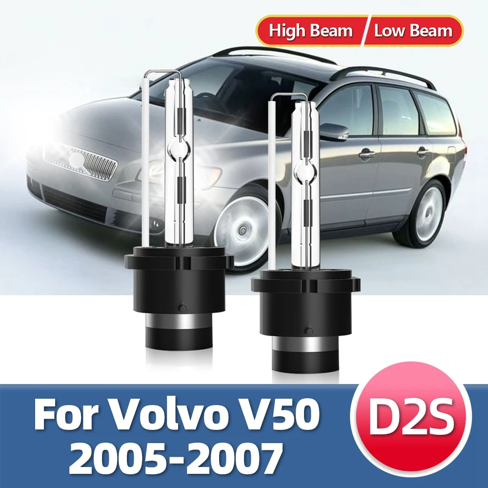 

2 шт. HID ксеноновая лампа LSlight D2 комплект автомобильных фар Лампа 12 В D2S 6000K для Volvo V50 2007 2006 2005 для замены фар