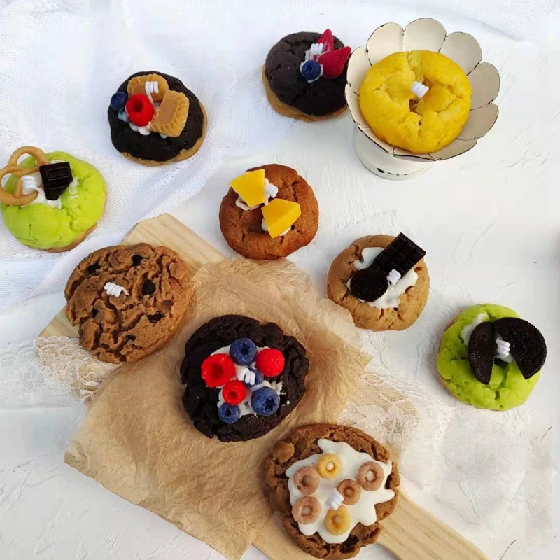 Конфетные печенья торты ароматерапия свечи фрукты печенье соевый воск