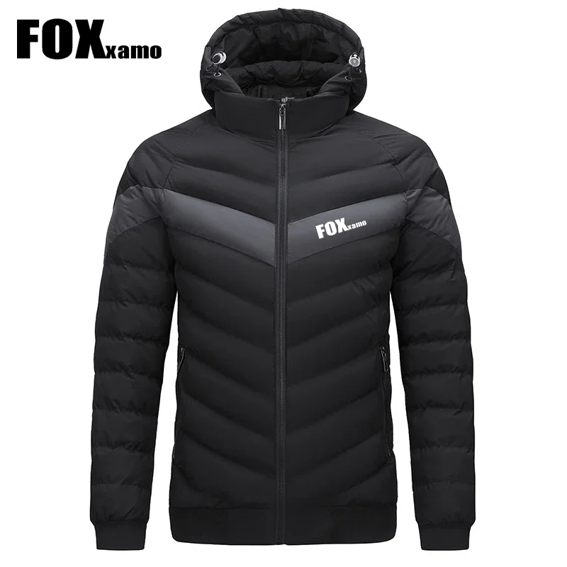 

Foxxamo Winter Jacket Men 2023 New 40D Waterproof Film Cycling Warm Casual Hooded Cotton-padded Classic Outdoor Sports Coats