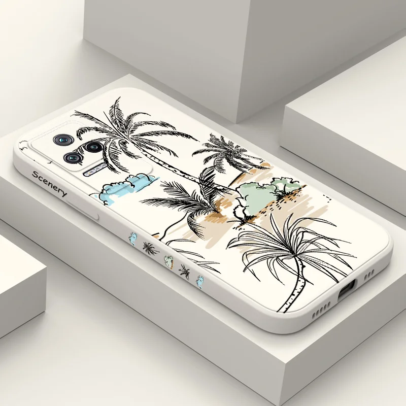 

Coconut Grove Phone Case For Xiaomi Poco M5S X5 F4 X4 M4 F3 X3 M3 F2 X2 Pro C40 4G 5G GT Liquid Silica Cover