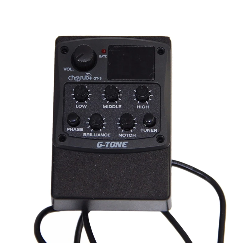 

Акустическая гитара Cherub серии GT, предусилитель, эквалайзер с 4-полосным эквалайзером и пьезокерамическим захватом
