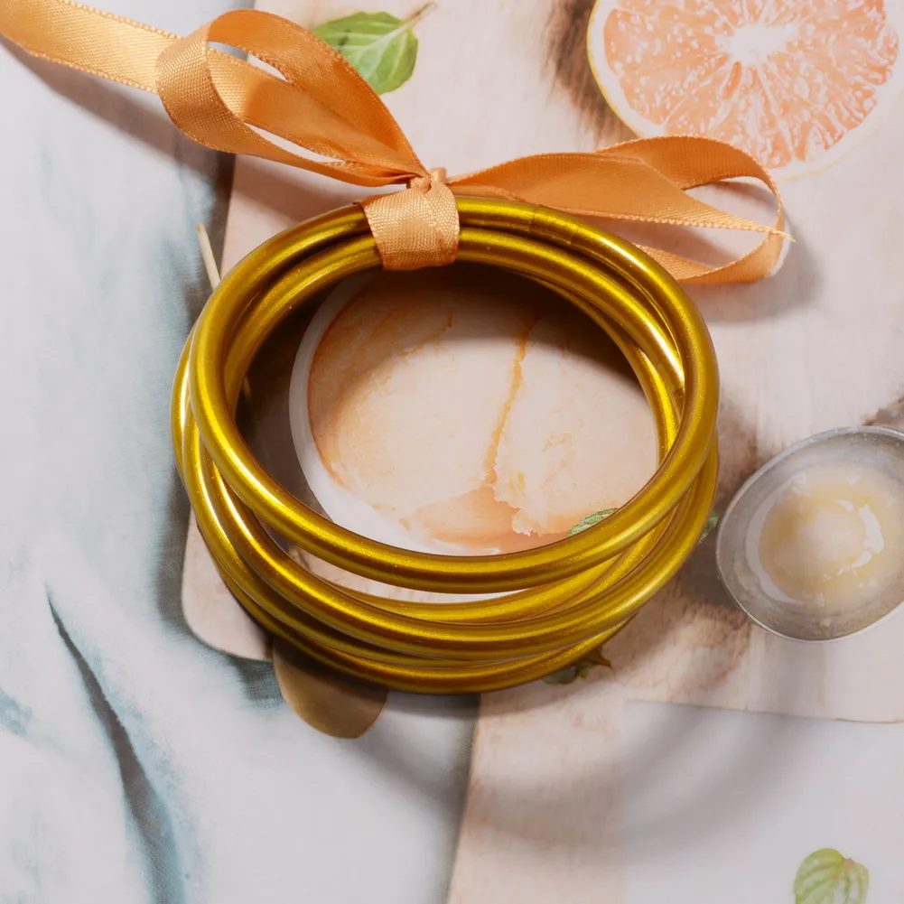 Блестящий Золотой буддийский браслет для девушек красивый Будды силиконовый