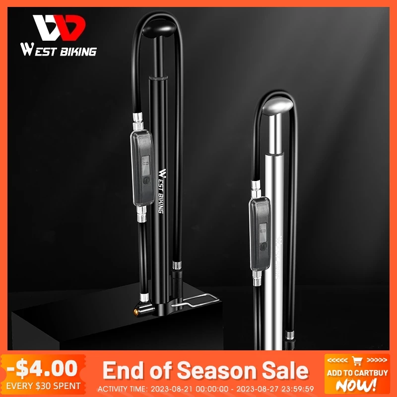 Bicycle Floor Standing & Hand 2 In 1Mini Pump Portable Tire Inflator Presta Schrader AV/FV 2 In 1 Valve MTB Road Bike Pump