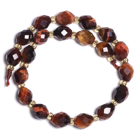 Натуральные красные тигровые глаз бусины TTUIJI 6x8 мм