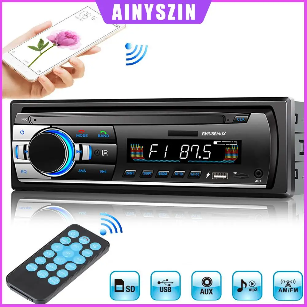 

Автомагнитола 1 din, Bluetooth, стереомагнитола, SD, USB, USB, 12 В, вход Aux
