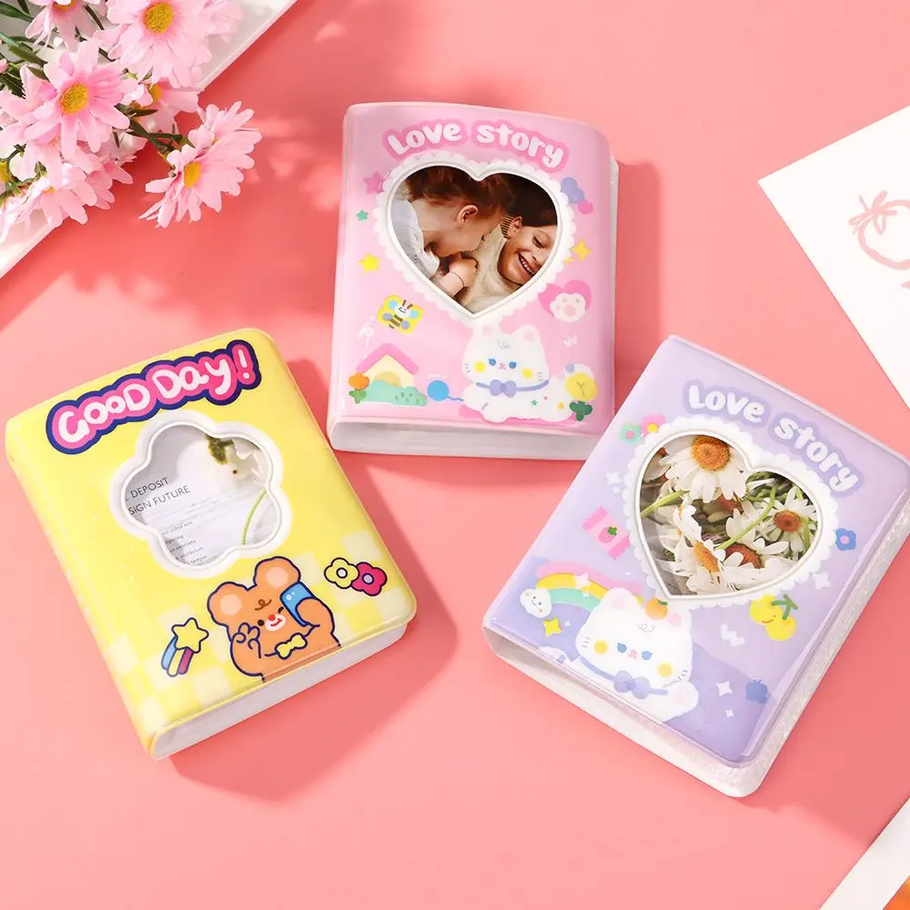 40 карманов в форме сердца 3-дюймовый фотоальбом мини-держатель для фотографий