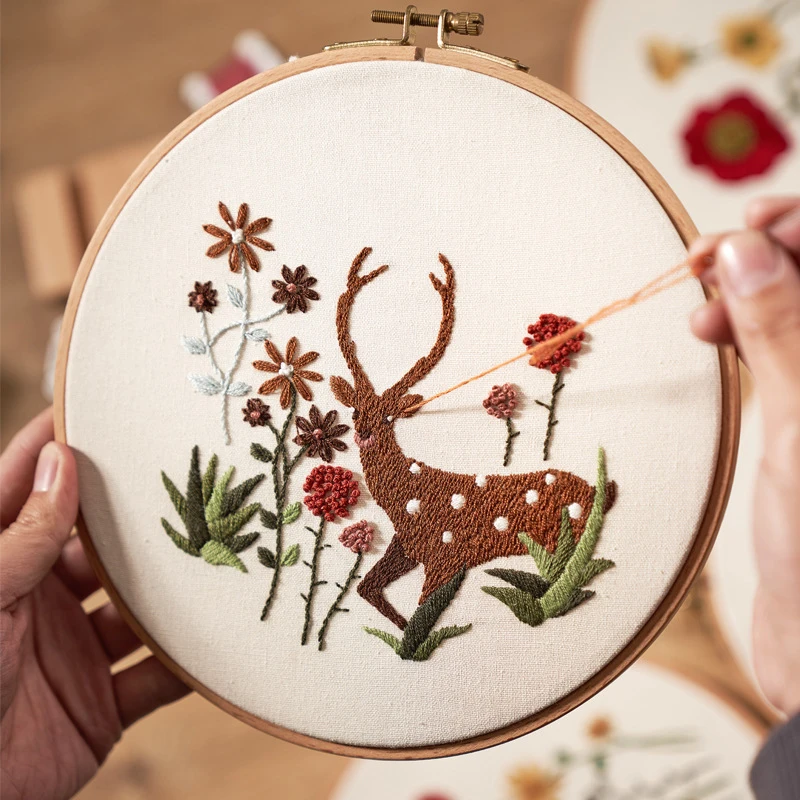 Однотонная льняная хлопчатобумажная ткань для перекрестной вышивки иглой