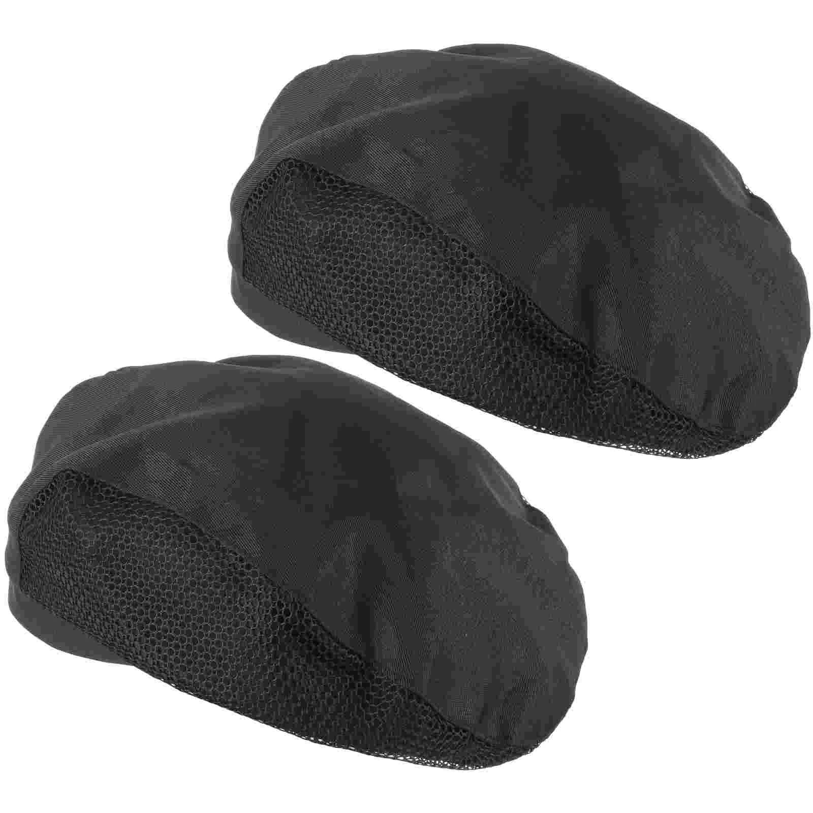 

2pcs Cook Hat Woman Man Worker Hat Reusable Washable Food Service Hair Net Cap