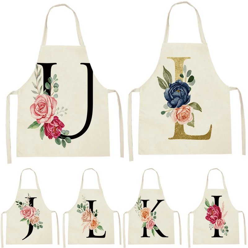 

Модный Кухонный Фартук унисекс с буквенным принтом, домашняя уборка, хлопковый твист, фартук для магазина, садовый фартук, нагрудник для бар...